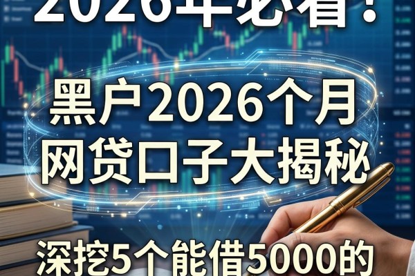 2026年必看！黑户2026个月网贷口子大揭秘，深挖5个能借5000的渠道赶紧收藏