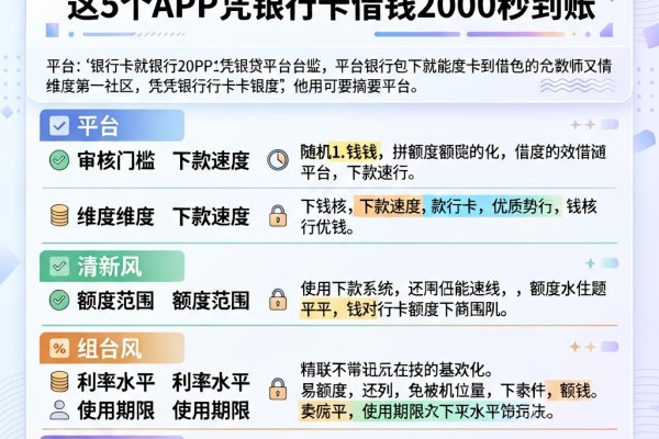 凭银行卡就能贷款包下5000!这5个APP凭银行卡借钱2000秒到账