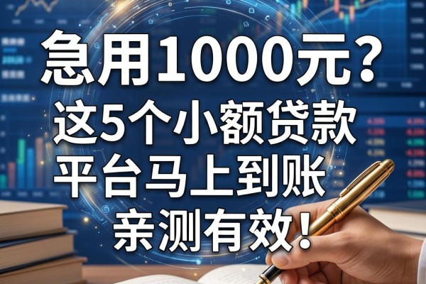 急用1000元?这5个小额贷款平台马上到账,亲测有效!
