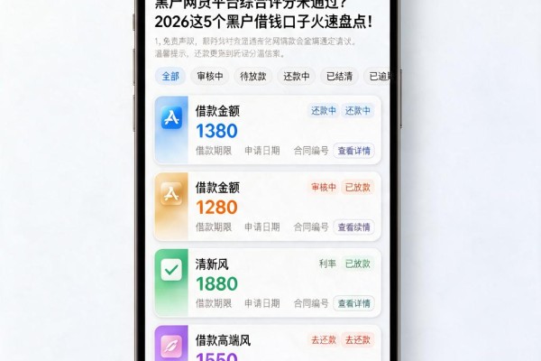 黑户网贷平台综合评分未通过？2026这5个黑户借钱口子火速盘点！