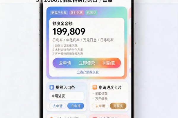 急用钱看这！2026年有哪些小贷好下款的？5个2000元借款容易过的口子盘点