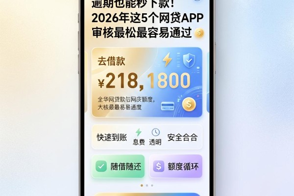 逾期也能秒下款！2026年这5个网贷APP审核最松最容易通过