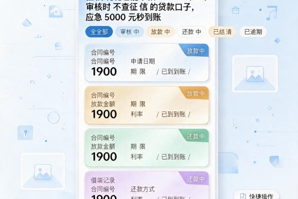 征信花也能下款！2026年5个审核时不查征信的贷款口子，应急5000元秒到账