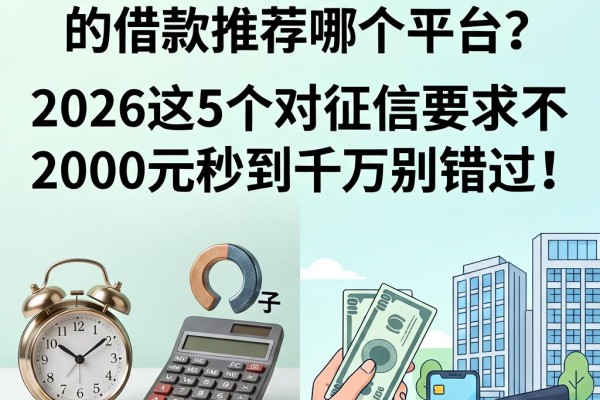 黑户下款快不看征信的借款推荐哪个平台？2026这5个对征信要求不高的口子，2000元秒到千万别错过！
