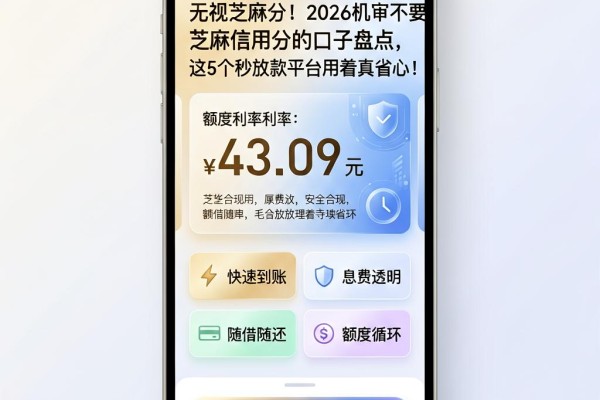 无视芝麻分!2026机审不要芝麻信用分的口子盘点,这5个秒放款平台用着真省心