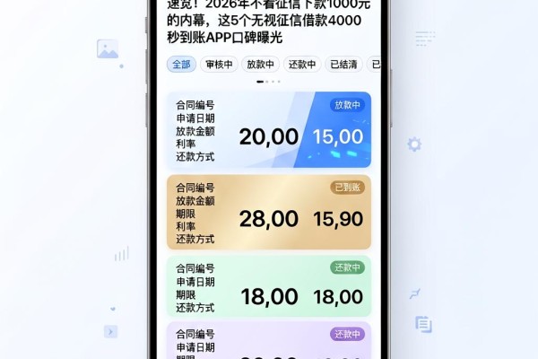 速览!2026年不看征信下款1000元的内幕,这5个无视征信借款4000秒到账APP口碑曝光