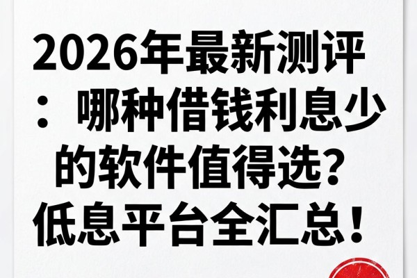 2026年最新测评:哪种借钱利息少的软件值得选?低息平台全汇总!