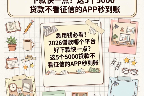 急用钱必看!2026借款哪个平台好下款快一点?这5个5000贷款不看征信的APP秒到账