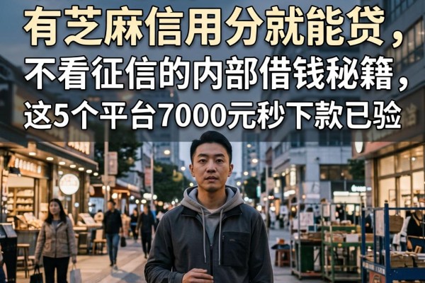 黑户必看!2026年有芝麻信用分就能贷,不看征信的内部借钱秘籍,这5个平台7000元秒下款已验