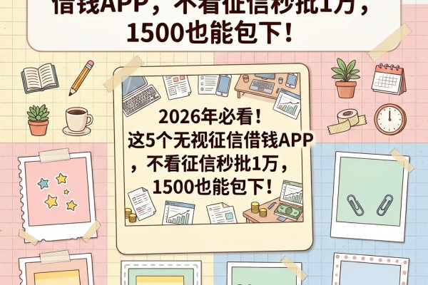2026年必看!这5个无视征信借钱APP,不看征信秒批1万,1500也能包下!