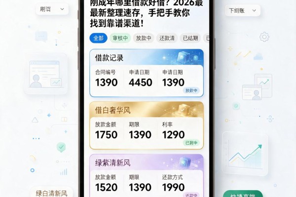 刚成年哪里借款好借？2026最新整理速存，手把手教你找到靠谱渠道！