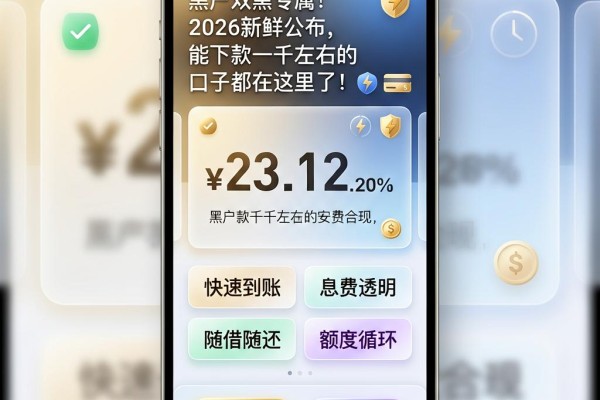 黑户双黑专属!2026新鲜公布,能下款一千左右的口子都在这里了