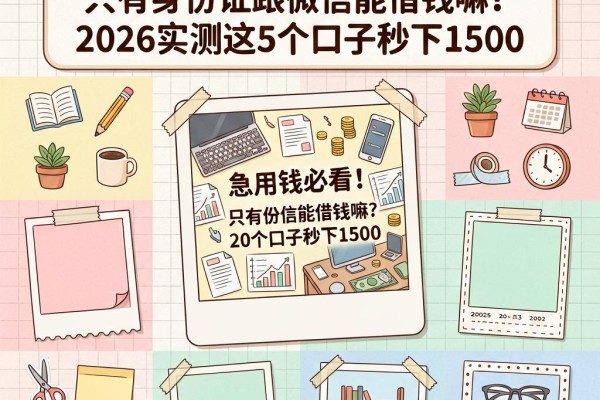 急用钱必看！只有身份证跟微信能借钱嘛？2026实测这5个口子秒下1500