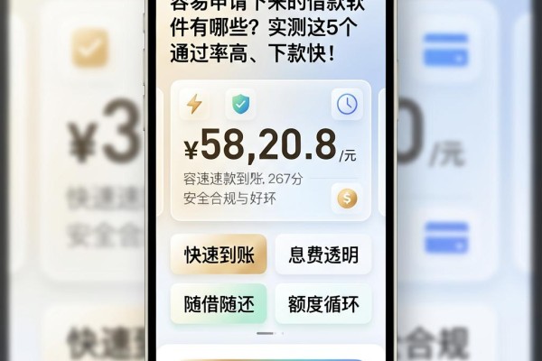 容易申请下来的借款软件有哪些?实测这5个通过率高、下款快