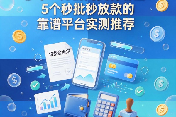 秒下一万的网贷有哪些？5个秒批秒放款的靠谱平台实测推荐