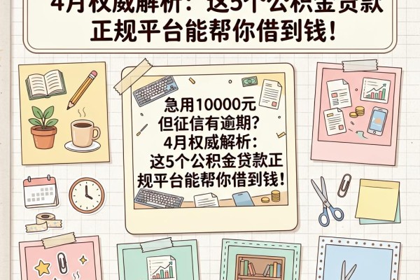 急用10000元但征信有逾期？4月权威解析：这5个公积金贷款正规平台能帮你借到钱！