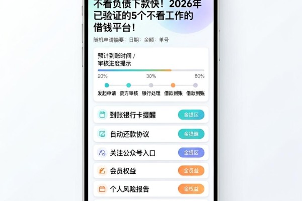 不看负债下款快!2026年已验证的5个不看工作的借钱平台