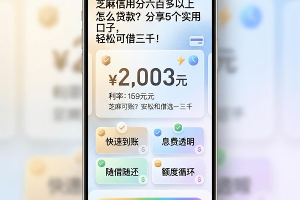 芝麻信用分六百多以上怎么贷款?分享5个实用口子,轻松可借三千