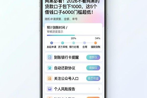 网黑必看!2026不看网黑的贷款口子包下1000,这5个借钱口子6000门槛超低!
