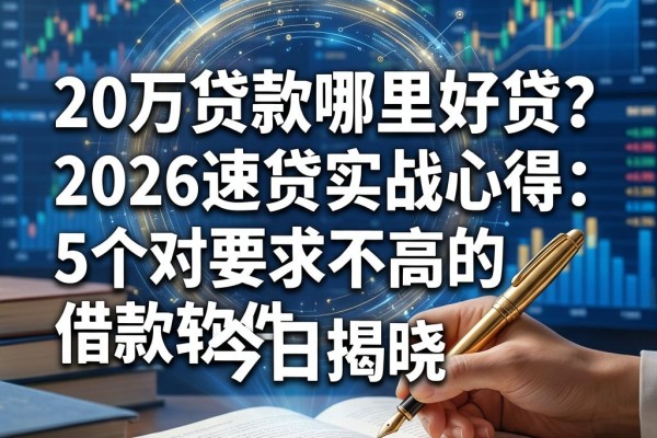 20万贷款哪里好贷?2026速贷实战心得:5个对要求不高的借款软件今日揭晓