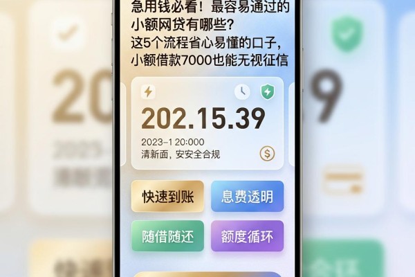急用钱必看!最容易通过的小额网贷有哪些?这5个流程省心易懂的口子,小额借款7000也能无视征信