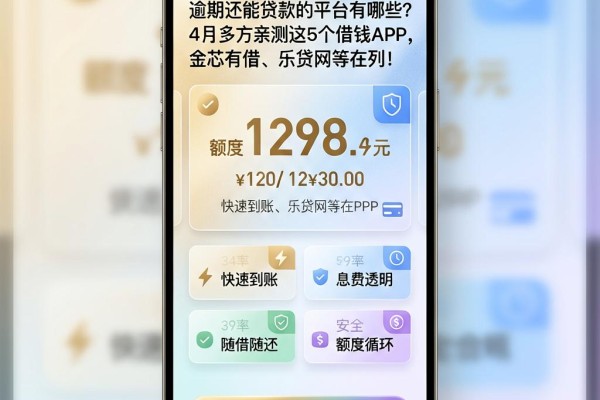 逾期还能贷款的平台有哪些?4月多方亲测这5个借钱APP,金芯有借、乐贷网等在列!