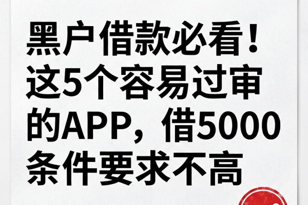 黑户借款必看！这5个容易过审的APP，借5000条件要求不高