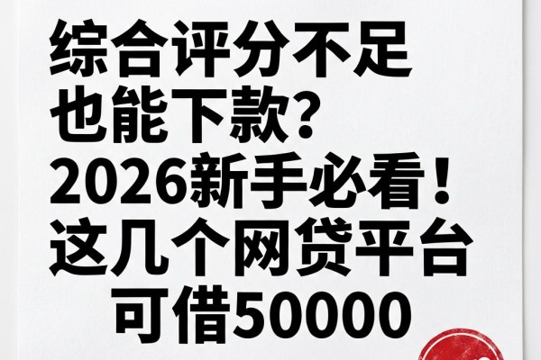 综合评分不足也能下款？2026新手必看！这几个网贷平台可借50000