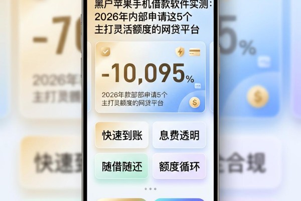 黑户苹果手机借款软件实测:2026年内部申请这5个主打灵活额度的网贷平台
