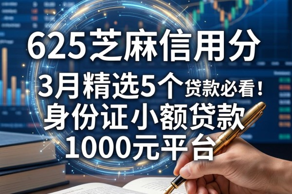 625芝麻信用分贷款必看!3月精选5个身份证小额贷款1000元平台