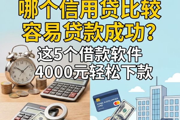 4月必看！哪个信用贷比较容易贷款成功？这5个借款软件4000元轻松下款