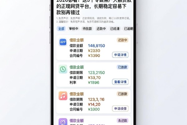 2026必看!这5个专做黑户大额贷款的正规网贷平台,长期稳定容易下款别再错过