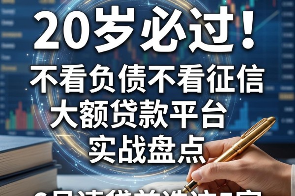 20岁必过!不看负债不看征信大额贷款平台实战盘点,6月速贷首选这5家