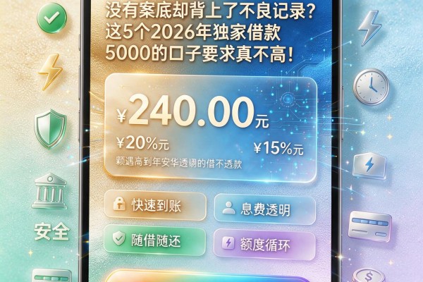 没有案底却背上了不良记录?这5个2026年独家借款5000的口子要求真不高!