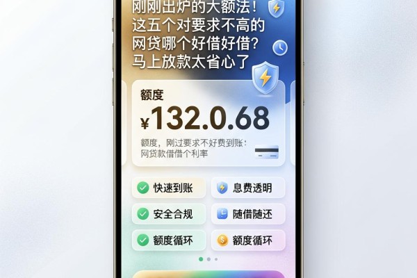刚刚出炉的大额法!这五个对要求不高的网贷哪个好借好借?马上放款太省心了