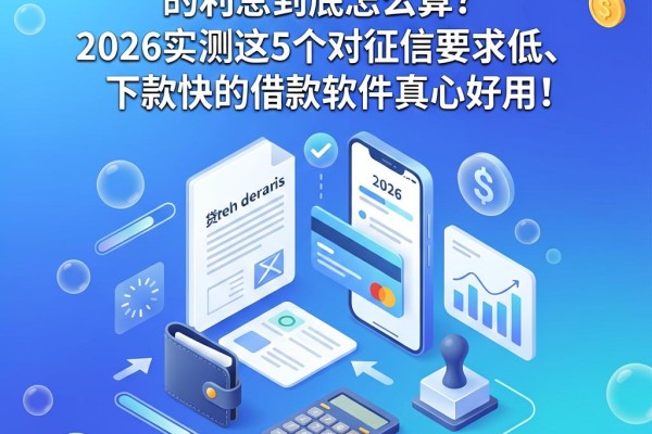 不查征信不看征信秒过网贷的利息到底怎么算?2026实测这5个对征信要求低、下款快的借款软件真心好用