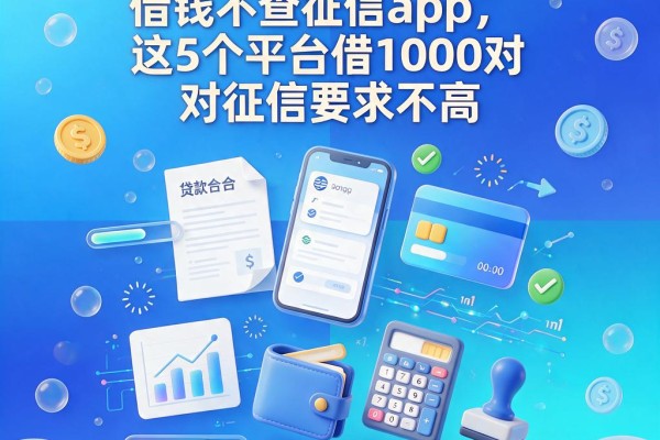 4月极少数人知道的借钱不查征信app，这5个平台借1000对征信要求不高