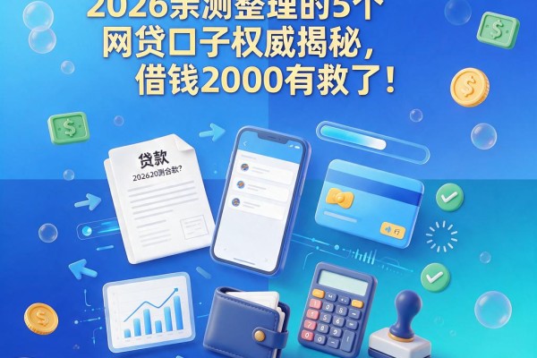 征信不好也能下款?2026亲测整理的5个网贷口子权威揭秘,借钱2000有救了!