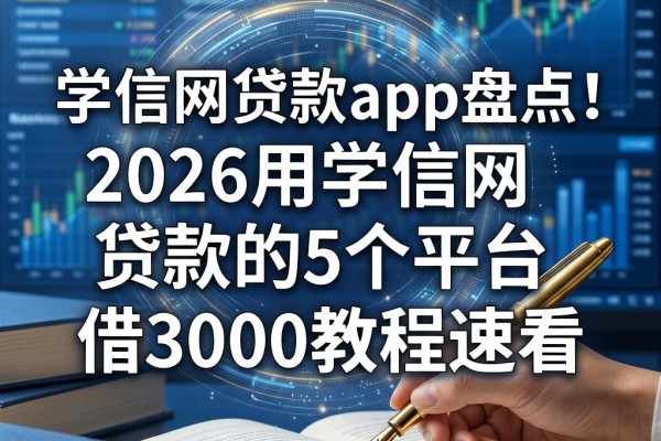 学信网贷款app盘点！2026用学信网贷款的5个平台，借3000教程速看