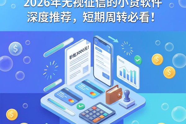 秒批3000元!2026年无视征信的小贷软件深度推荐,短期周转必看