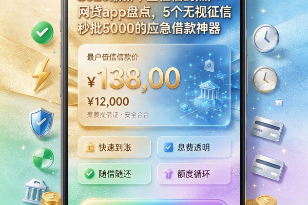 2026最新不查征信的黑户网贷app盘点，5个无视征信秒批5000的应急借款神器