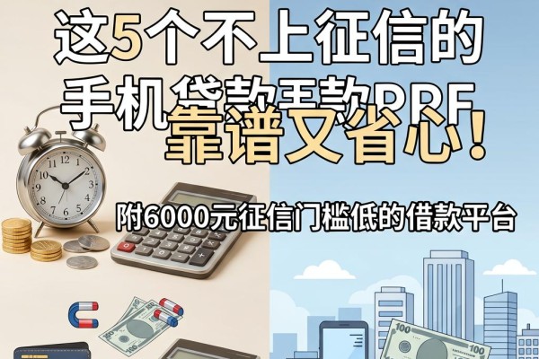 急用6万又怕查征信？这5个不上征信的手机贷款APP靠谱又省心！附6000元征信门槛低的借款平台推荐