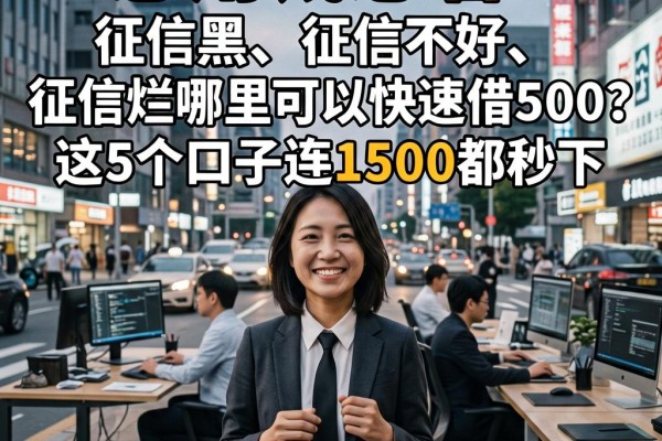 急用钱必看!征信黑、征信不好、征信烂哪里可以快速借500?这5个口子连1500都秒下