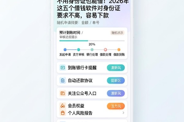 不用身份证也能借!2026年这五个借钱软件对身份证要求不高,容易下款