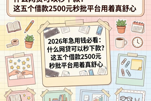 2026年急用钱必看:什么网贷可以秒下款?这五个借款2500元秒批平台用着真舒心