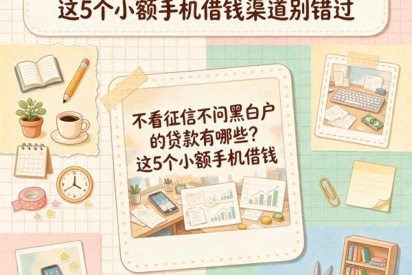 不看征信不问黑白户的贷款有哪些？这5个小额手机借钱渠道别错过