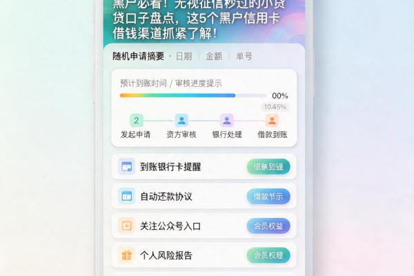 黑户必看!无视征信秒过的小贷口子盘点,这5个黑户信用卡借钱渠道抓紧了解
