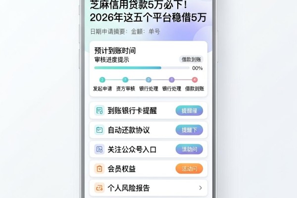 芝麻信用贷款5万必下!2026年这五个平台稳借5万