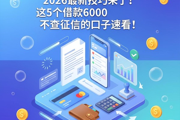 不上征信的网贷哪种好通过?2026最新技巧来了!这5个借款6000不查征信的口子速看