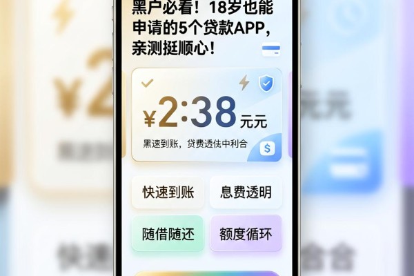 黑户必看!18岁也能申请的5个贷款APP,亲测挺顺心!